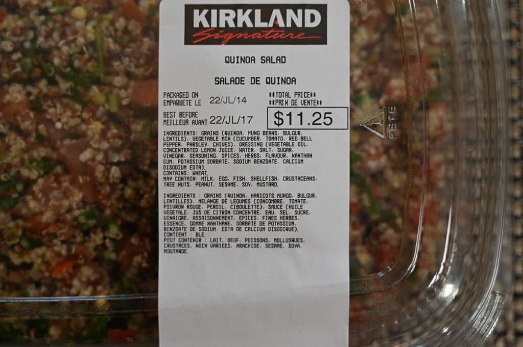 Costco Kirkland Quinoa Salad Review Costcuisine