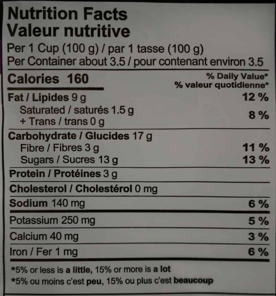 Costco Eat Smart Sweet Kale Salad nutrition facts.