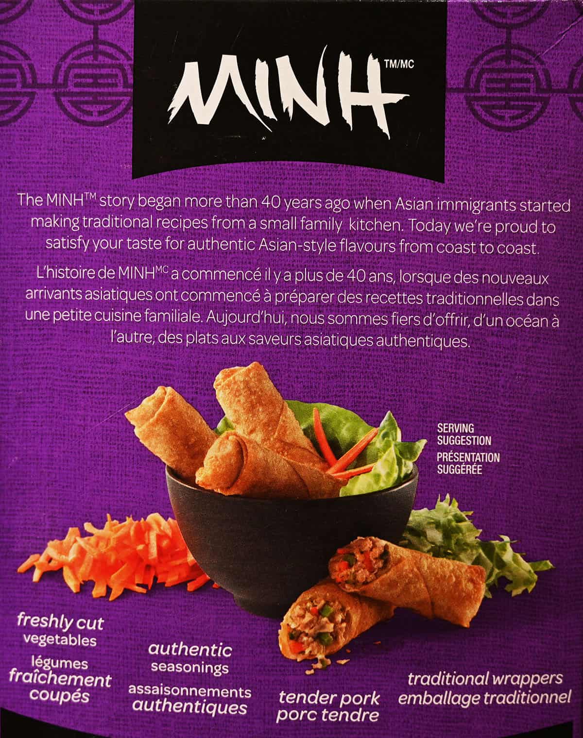 Image of the company and product description from the back of the box.