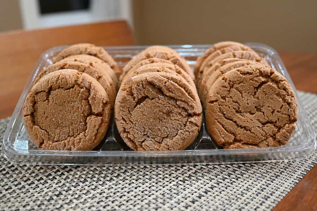 Costco Kirkland Signature Ginger Cookies photo of container of cookies with the lid off