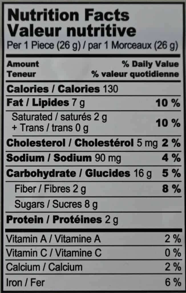 Costco Aussie Bites Nutrition Facts