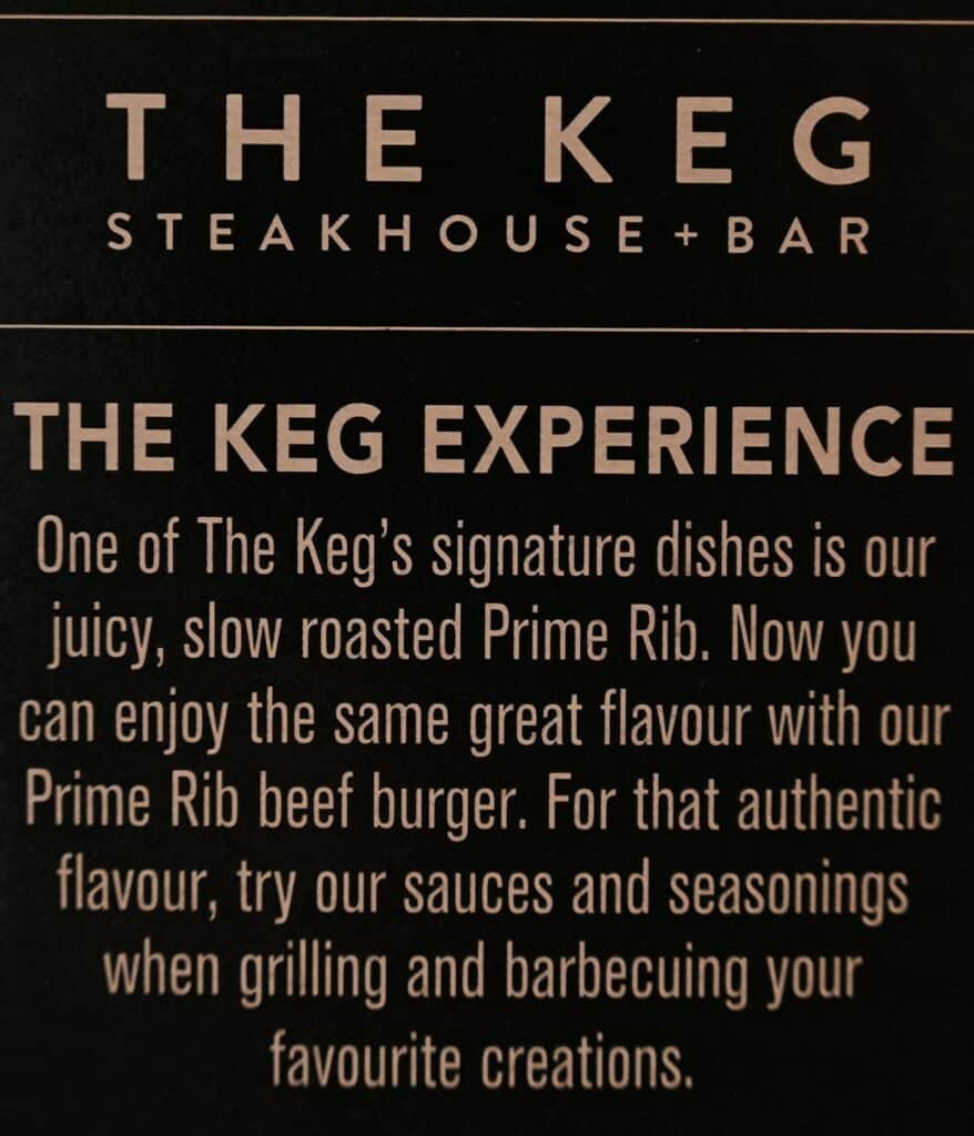 Costco The Keg Prime Rib Beef Burgers Review Costcuisine