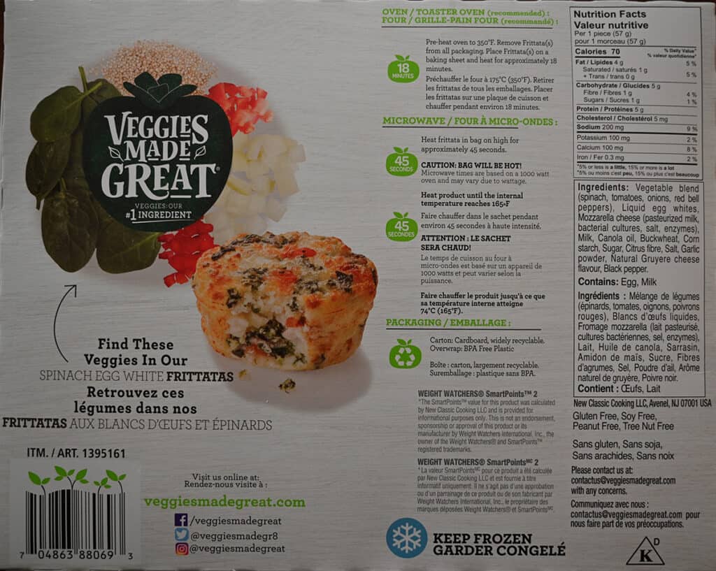 Costco Veggies Made Great Spinach Egg White Frittatas Review Costcuisine