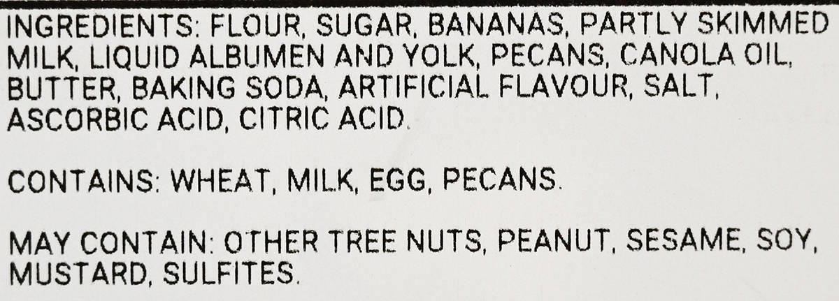 Image of the ingredients list from the packaging.