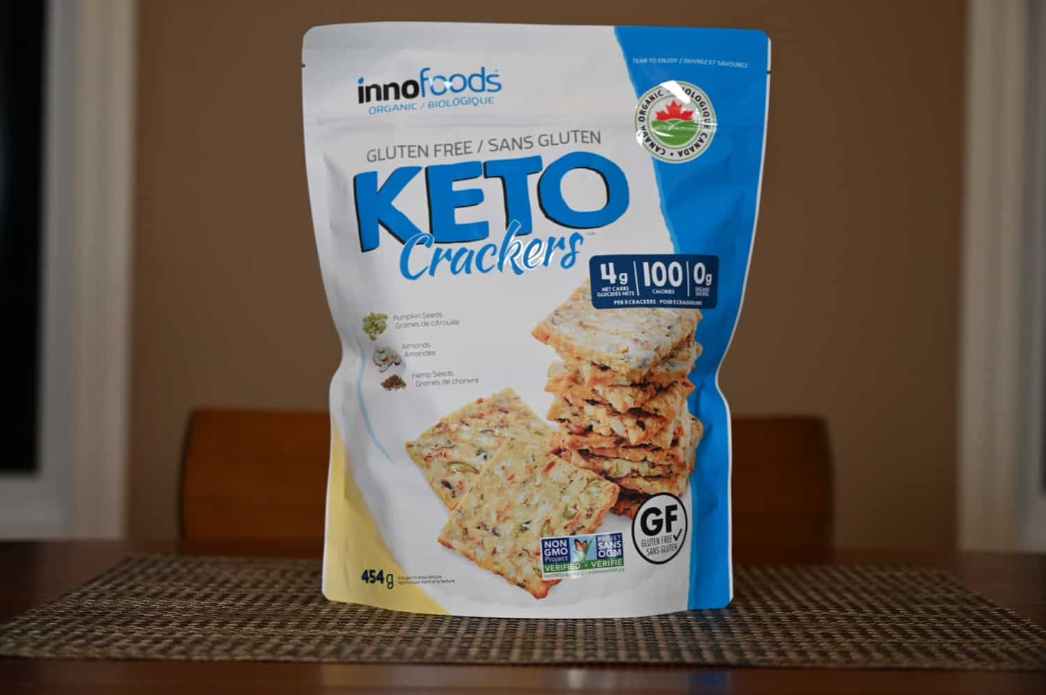 The innofoods Keto Crackers.