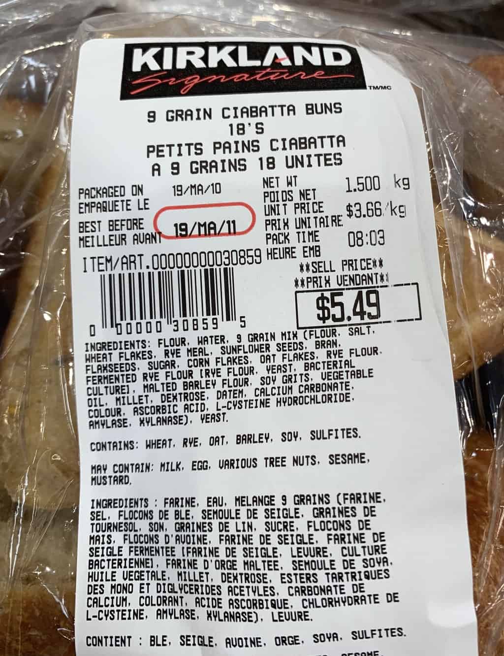 Kirkland Whole Wheat Bread Nutrition Facts Besto Blog