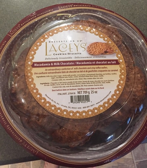 Costco Desserts On Us Laceys Macadamia Milk Chocolate Cookies Review Costcuisine