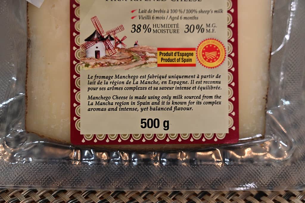 Costco Kirkland Signature Manchego Cheese