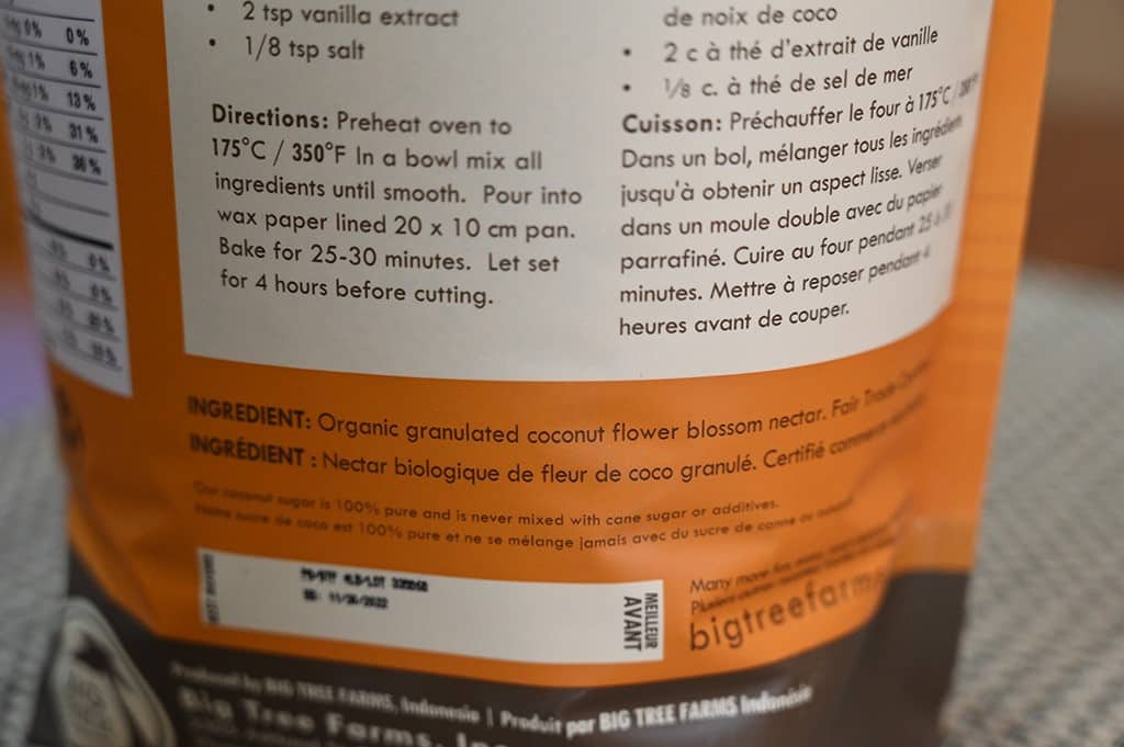 Costco Big Tree Organic Coconut Sugar