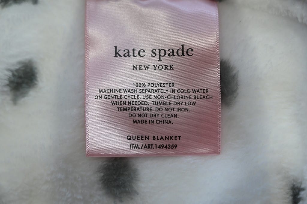 Costco Kate Spade Blanket Washing Instructions