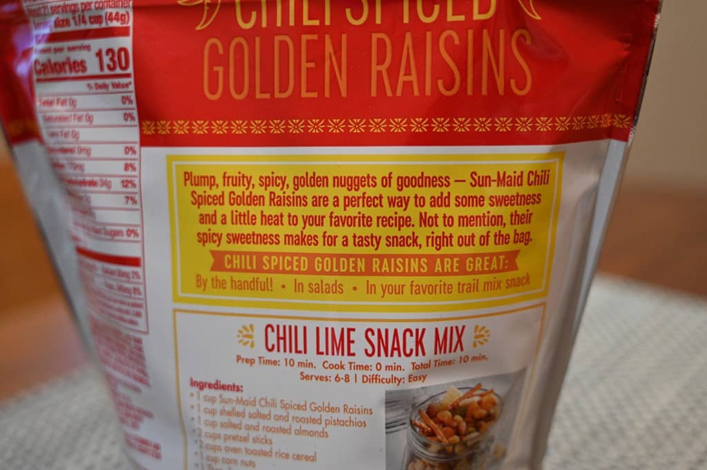 Costco Sun-Maid Chili Spiced Golden Raisins