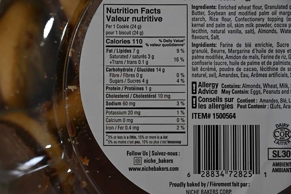 Costco Charlotte's Chocolatey Almond Shortbread Nutrition Information