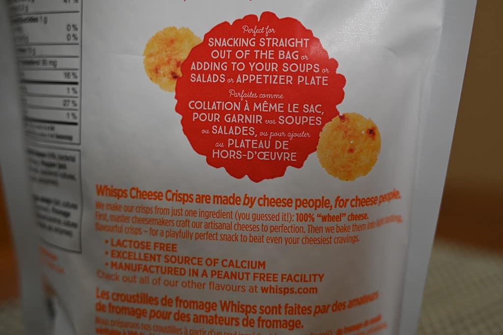 Costco gluten-free, sugar-free, low carb cheese crisps 