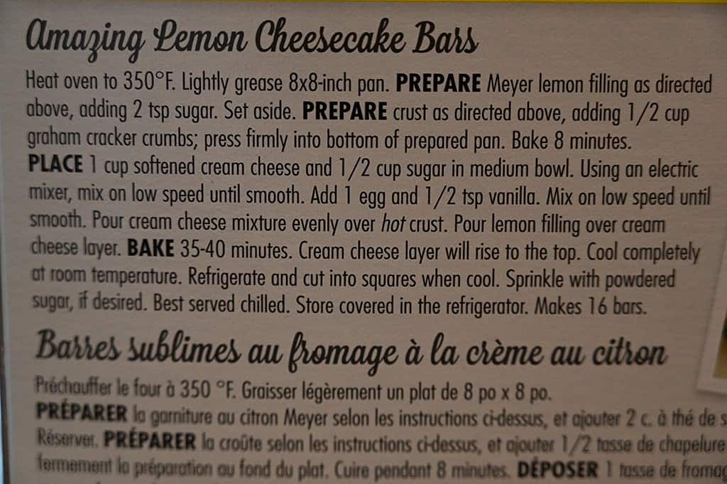 Costco Krusteaz Meyer Lemon Bar Mix Lemon Cheesecake Bars Recipe