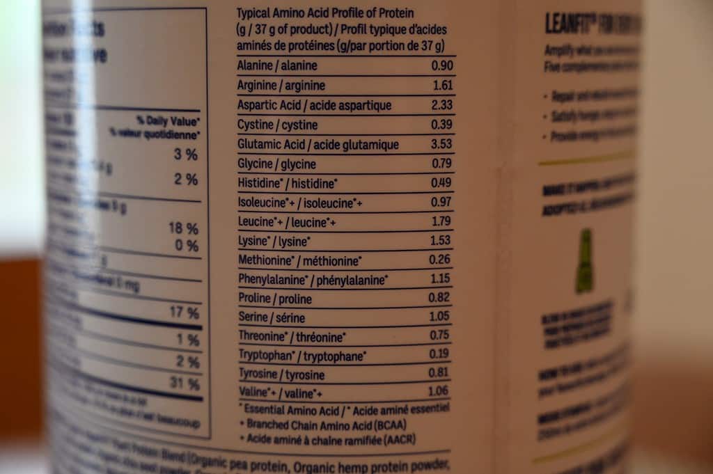  Costco Leanfit Organic Plant-Based Chocolate Protein Ingredients