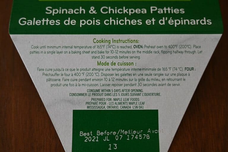 Costco oh naturel! Spinach & Chickpea Patties Review Costcuisine