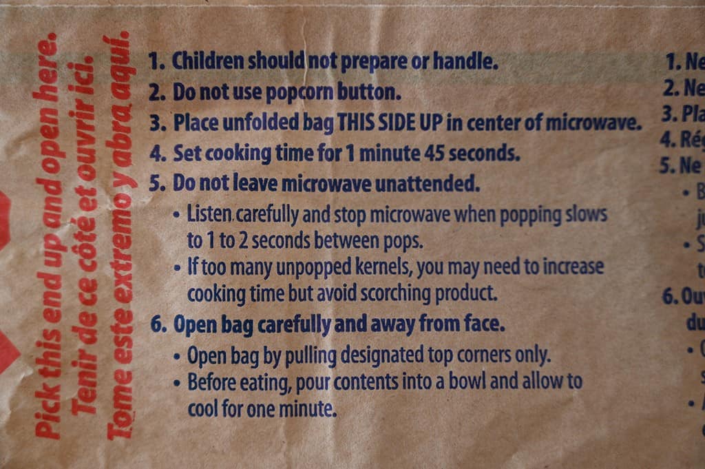 Costco Kirkland Signature Microwave Popcorn Cooking Instructions