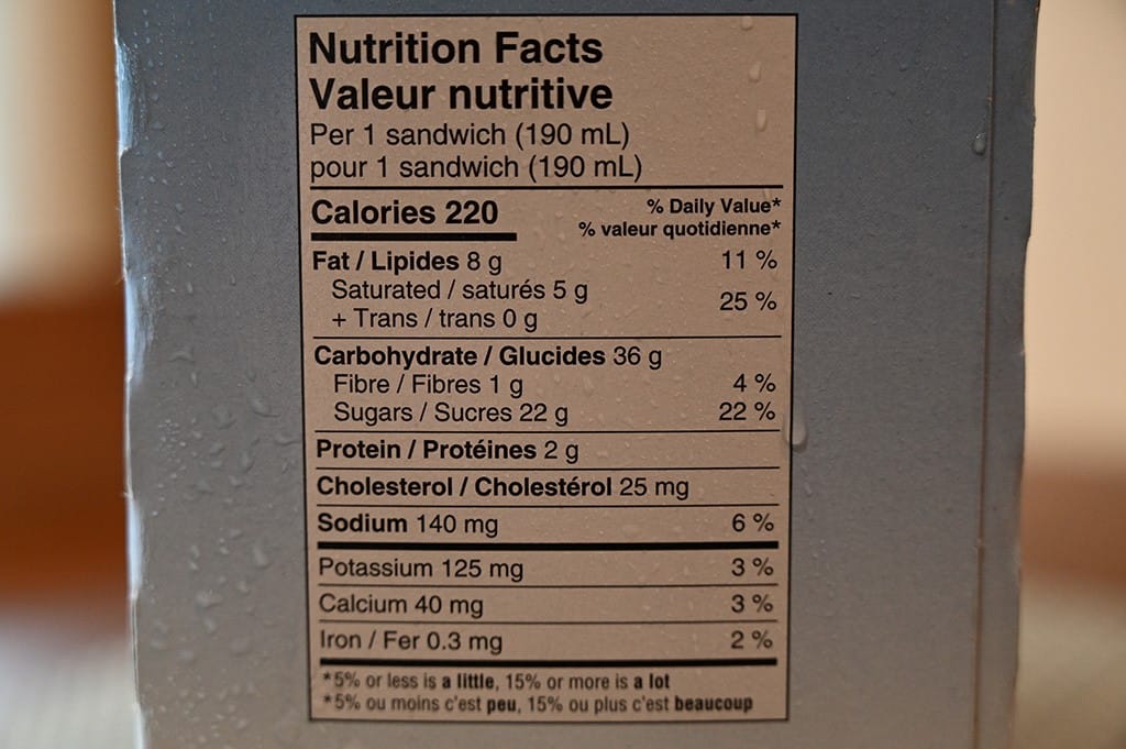 Costco Traditions Mega Sandwich Ice Cream Sandwiches Nutrition Information