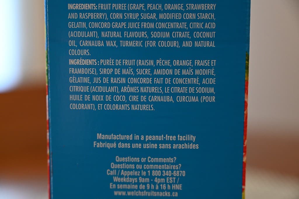 Costco Welch's Fruit Snacks Ingredients