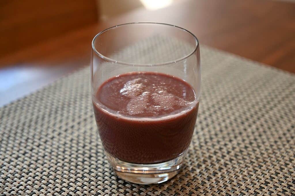 Costco Sambazon Acai Superfood Drink  poured in a glass