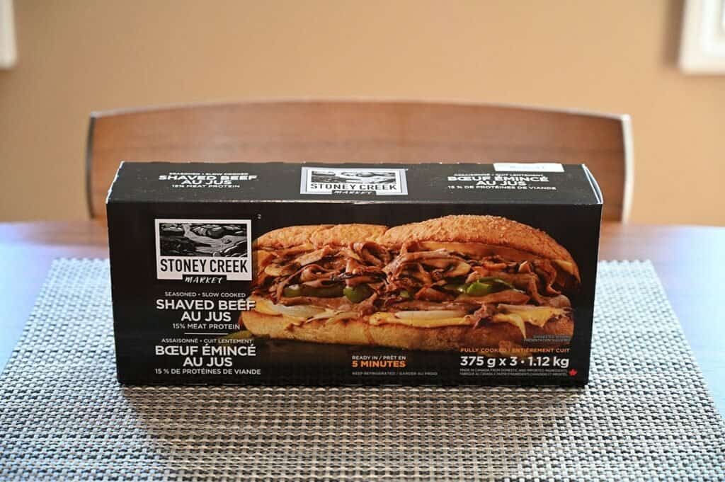 Costco Stoney Creek Shaved Beef Au Jus box