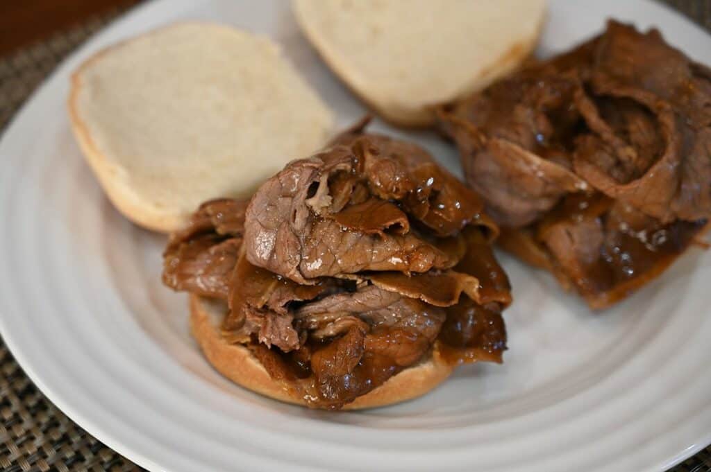 Costco Stoney Creek Shaved Beef Au Jus close up