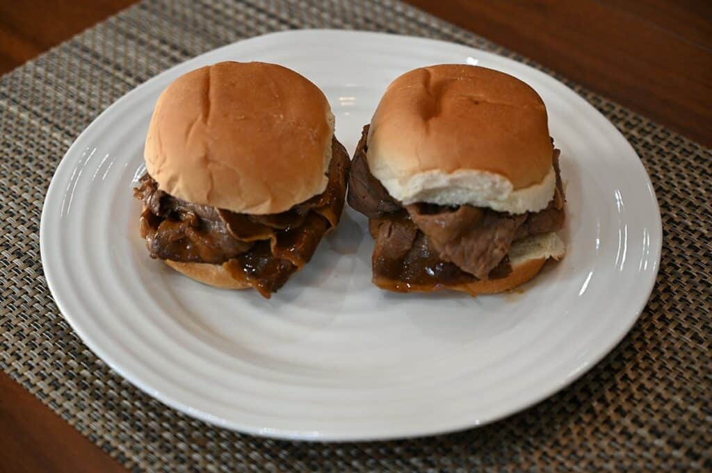 Costco Stoney Creek Shaved Beef Au Jus sandwiches