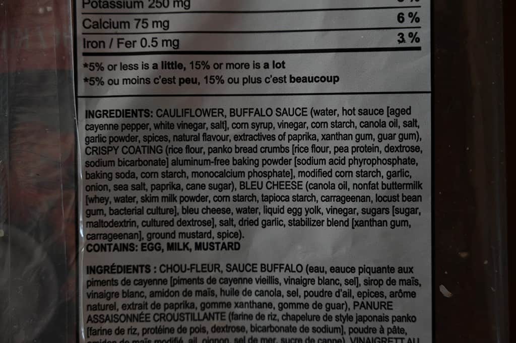 Costco Eat Smart Buffalo Cauliflower Ingredients
