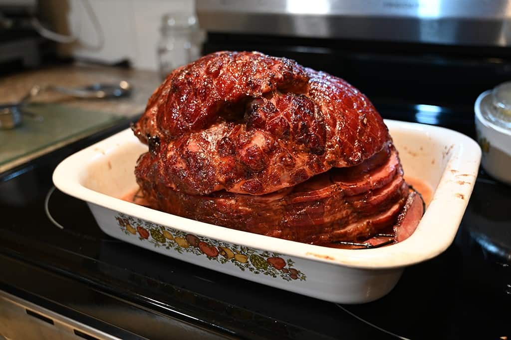 The finished Spiral Sliced Ham - cooked and glazed.