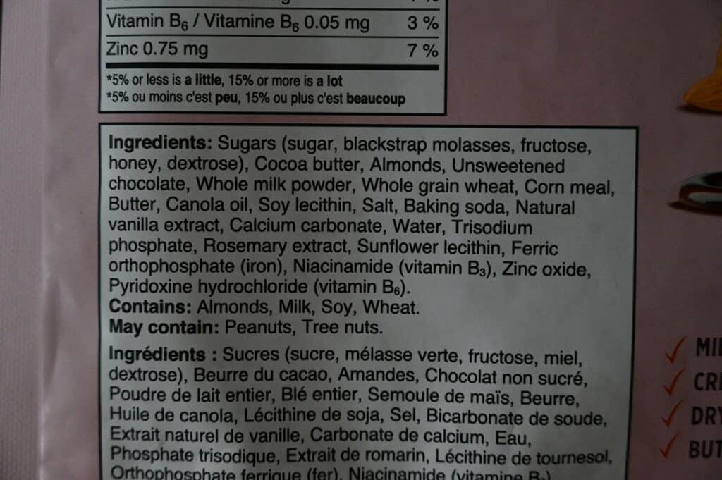 Costco OMG! Milk Chocolate Almond Toffee Clusters Ingredients