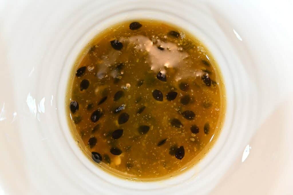 Costco Vonbee Passion Fruit Honey Puree poured into a bowl