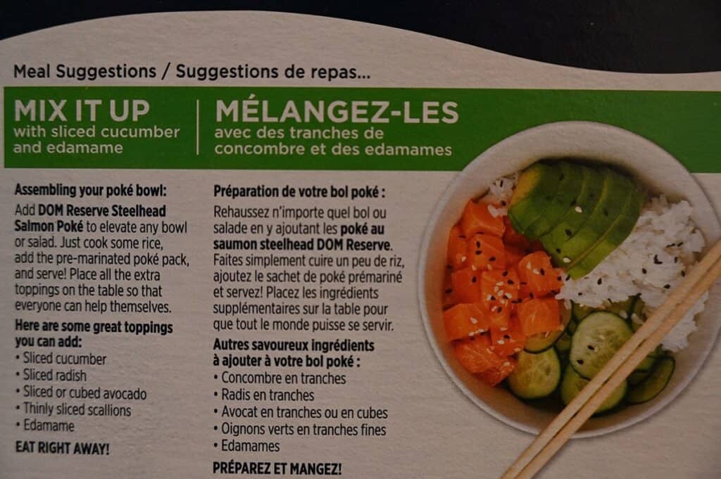 Costco Dom Reserve Singles Steelhead Salmon Poke Meal Suggestion for Poke Bowl