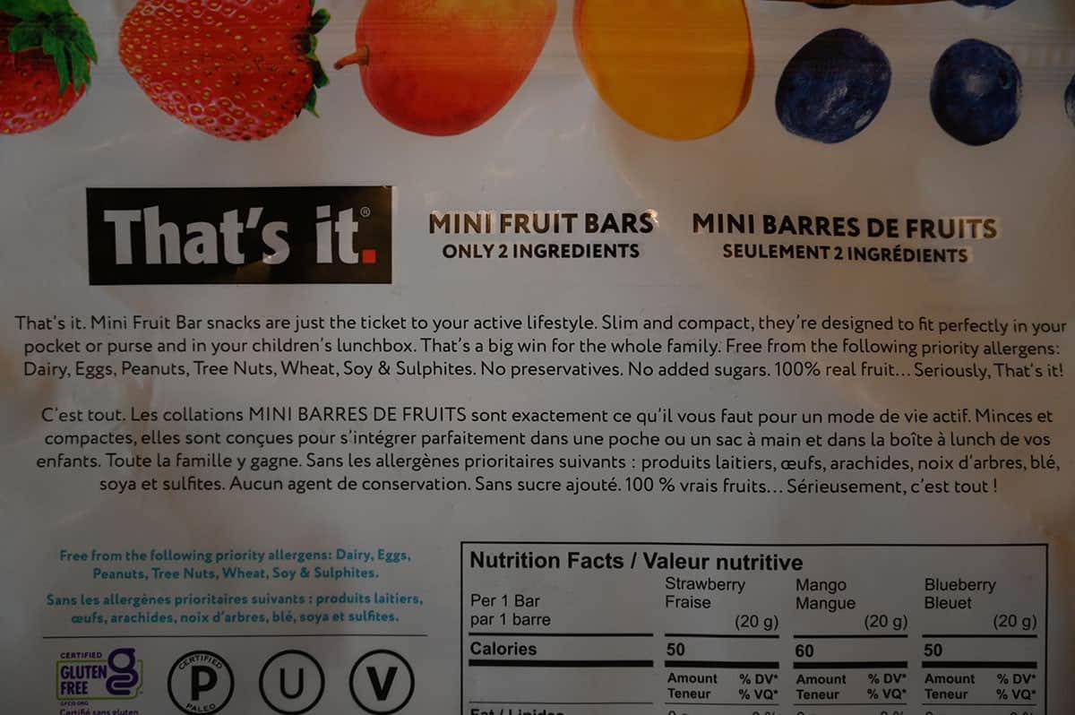 Costco That's It Mini Fruit Bars Review Costcuisine