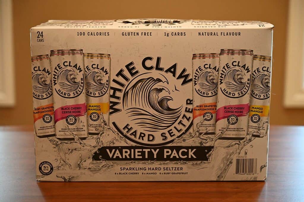 Costco White Claw Hard Seltzer variety pack box