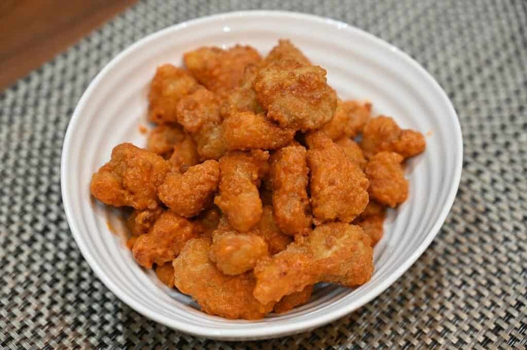 Costco Wholly Veggie Buffalo Cauliflower cooked and served in a bowl