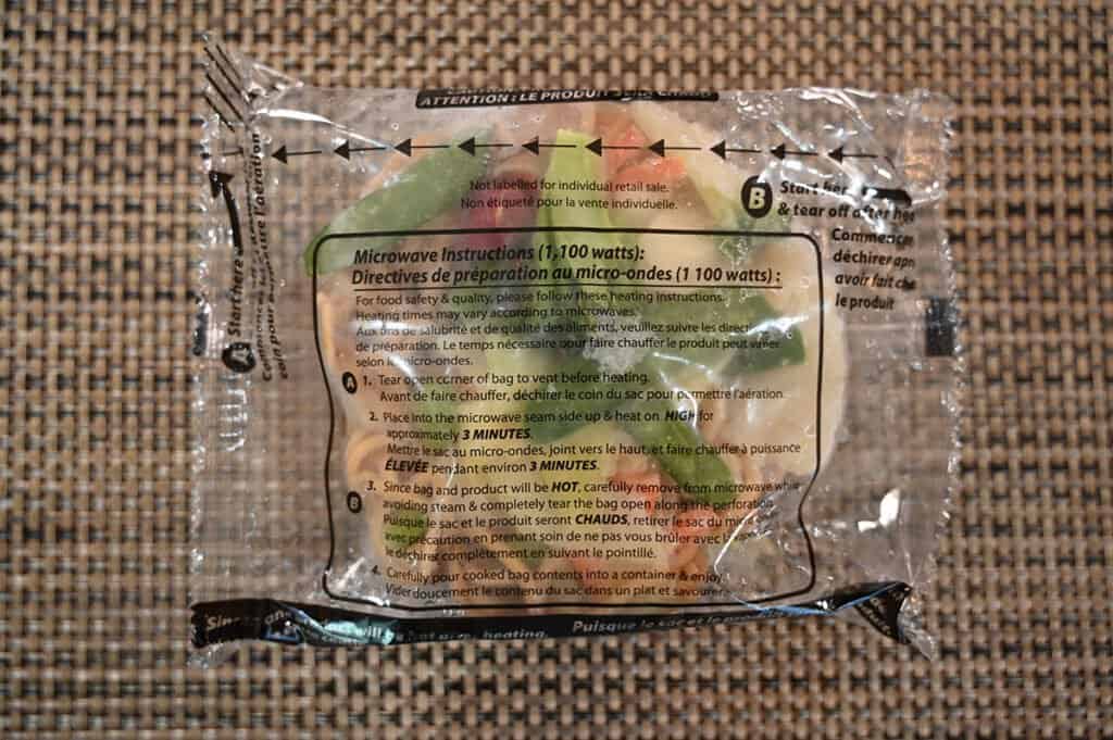 One of the servings of the Vegetable Yakisoba in the plastic bag the discs come in.