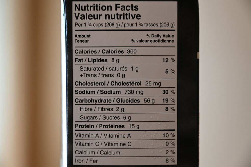 Nutrition facts for the Yakitori Chicken with Japanese-Style Fried Rice