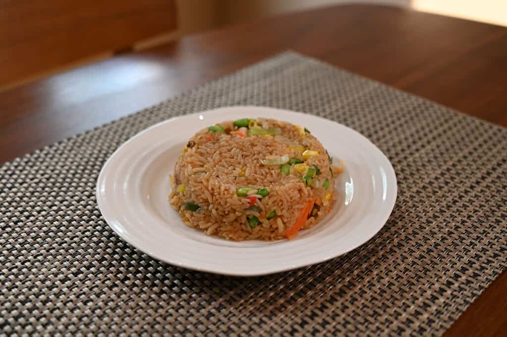 The Yakitori Chicken with Japanese-Style Fried Rice on a plate.