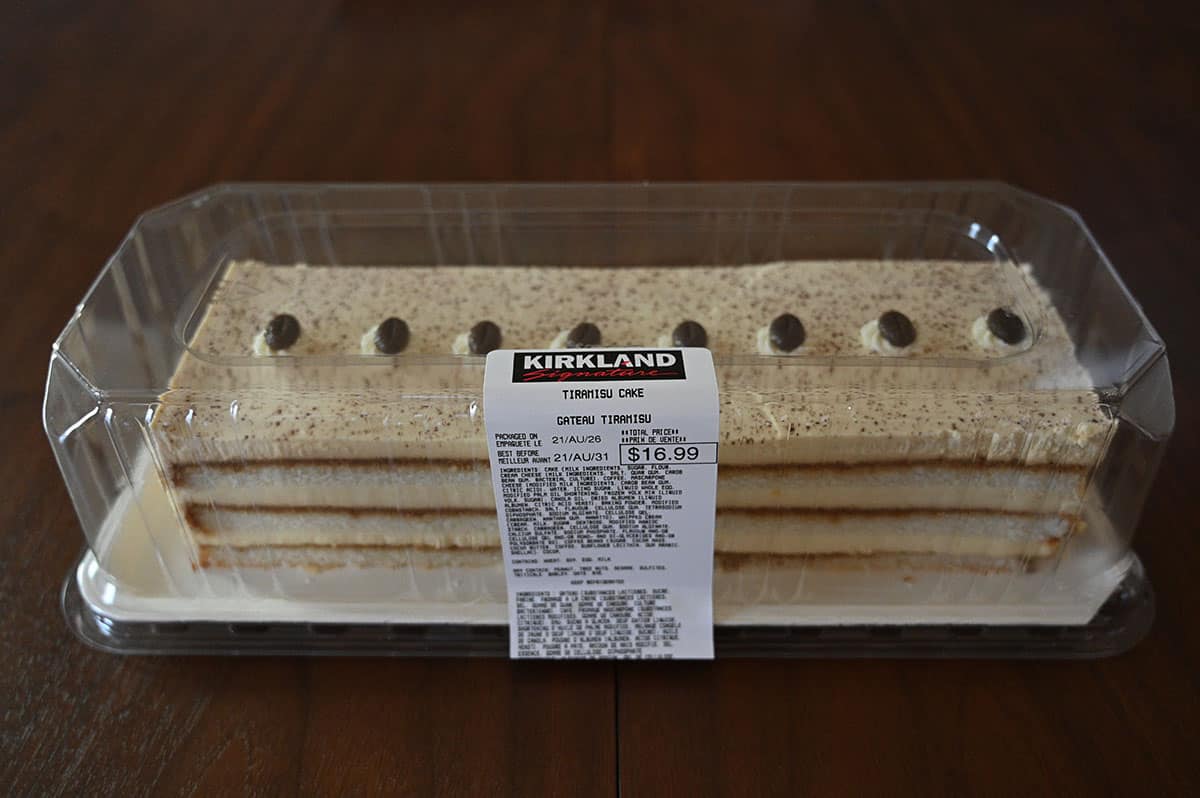 The Costco Kirkland Signature Tiramisu Cake.