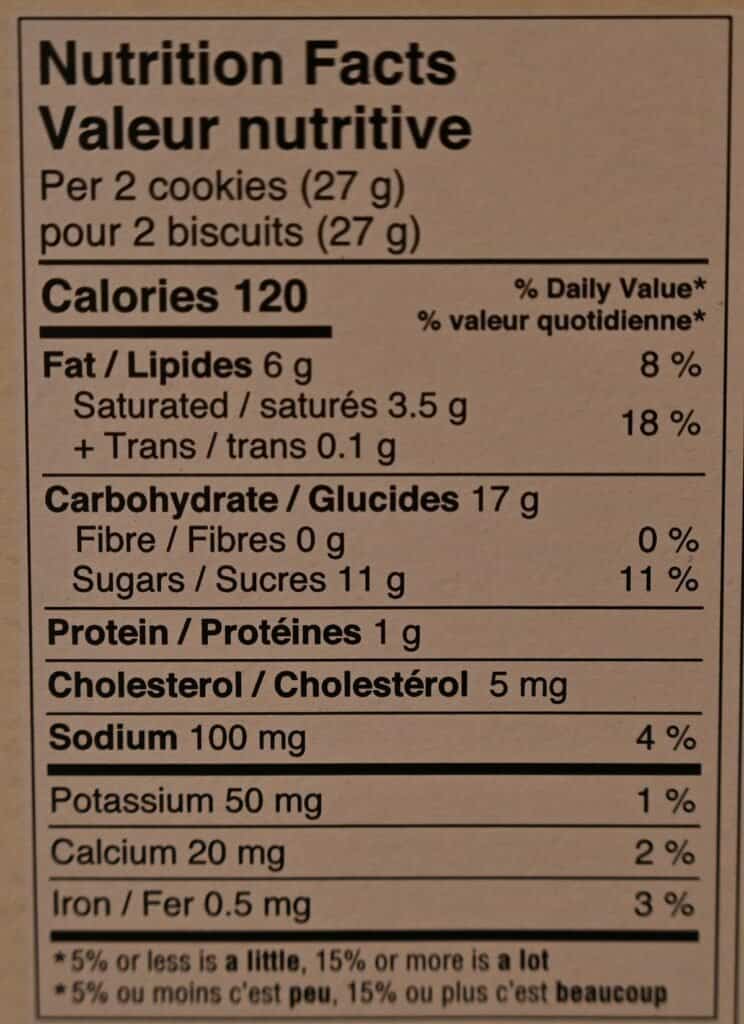 Costco Le Chic Patissier Chocolate Caramel Dutch Cookies Nutrition Facts