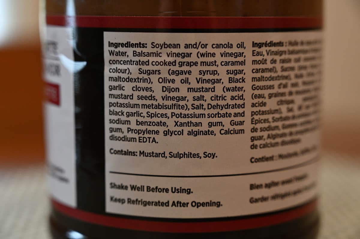 Costco Johnny's Black Garlic Vinaigrette Review Costcuisine