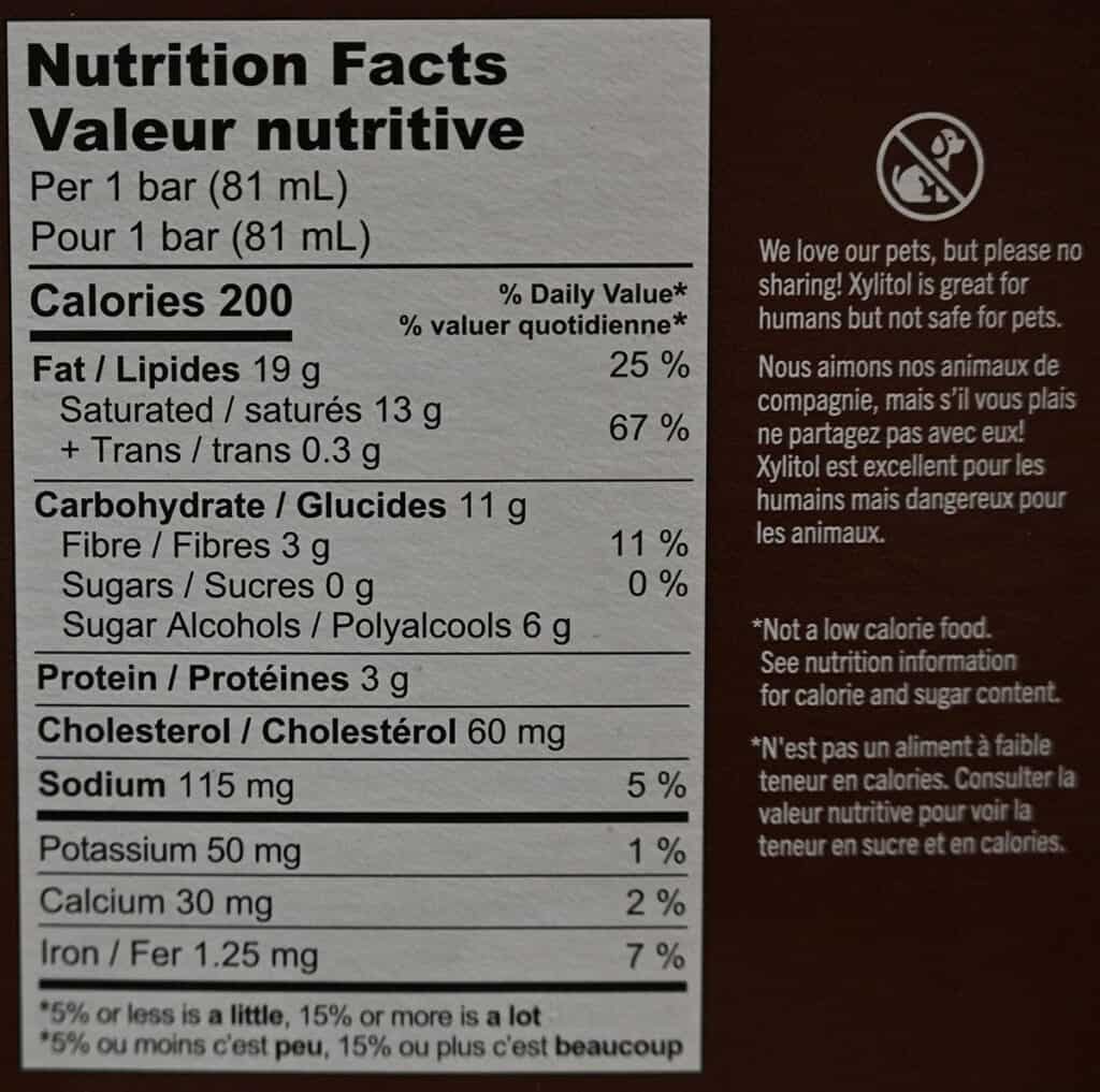 Costco Enlightened Keto Ice Cream Bars Nutrition Facts 