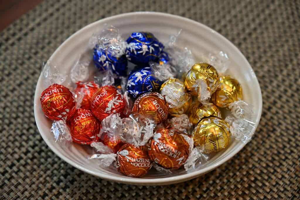 Costco Lindt Lindor Assorted Chocolates in a bowl
