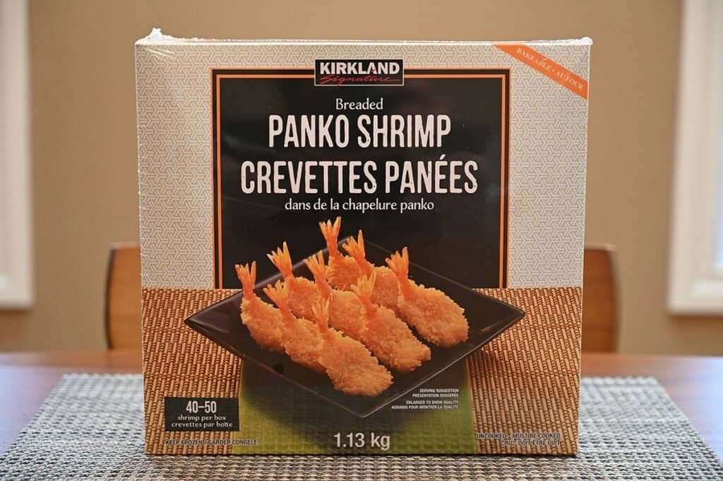 Costco Kirkland Signature Breaded Panko Shrimp box 