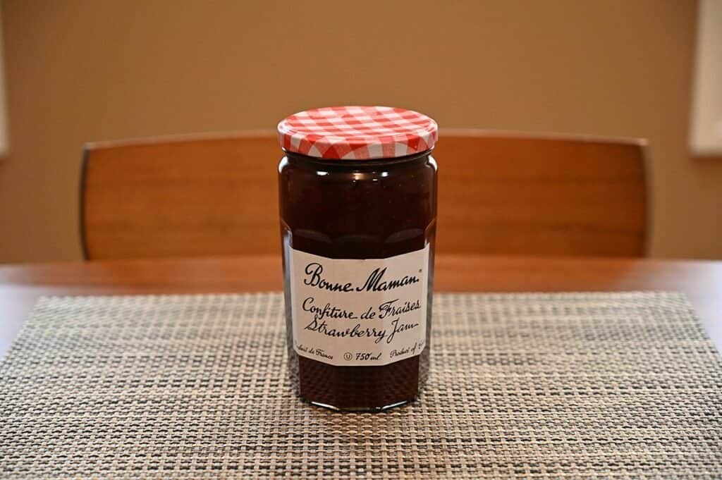 Costco Bonne Maman Strawberry Jam photo of jar on table