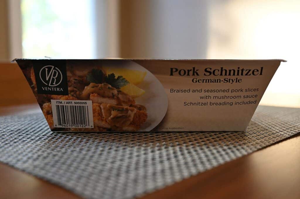 Costco Ventera Pork Schnitzel Ingredients side of box 