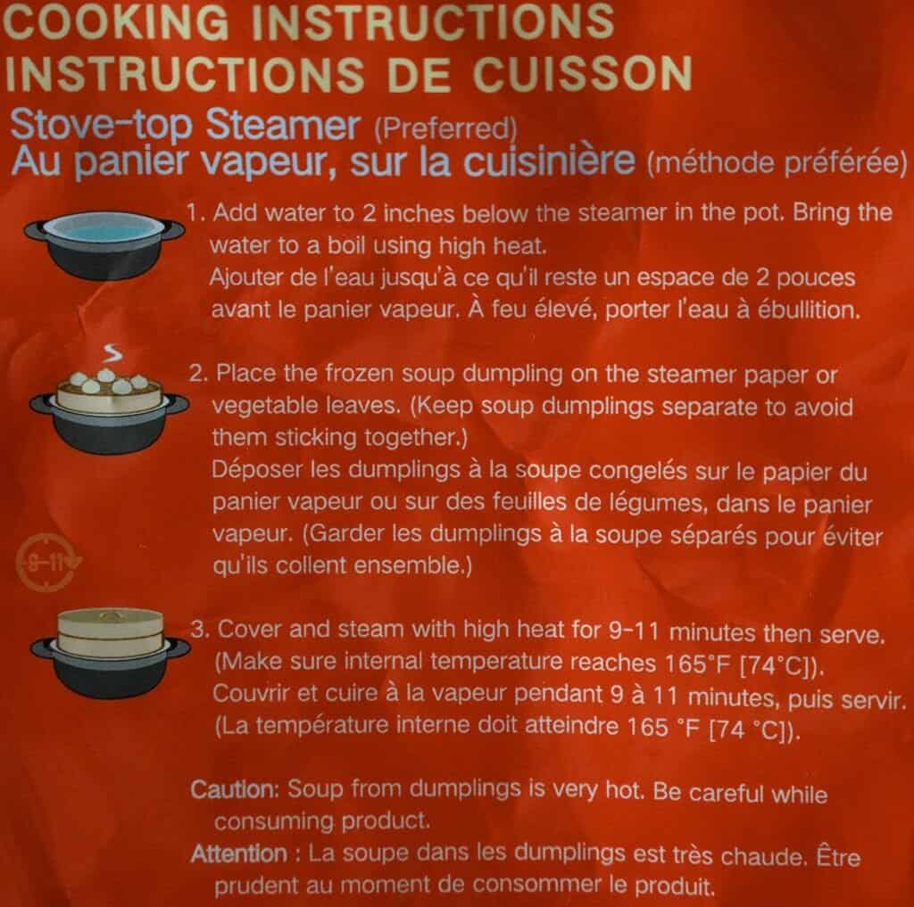 Costco Synear Soup Dumplings Cooking Instructions