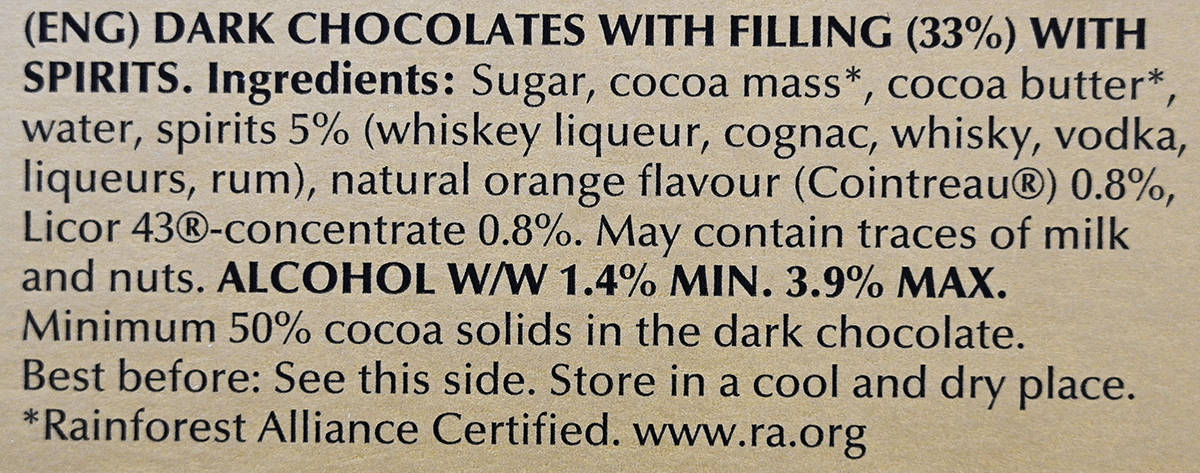 Image of the ingredients list from the back of the box.
