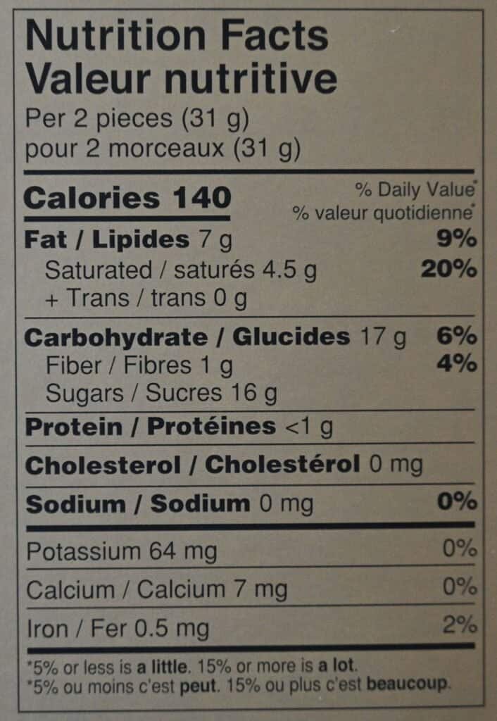 Costco Anthon Berg Liquor Filled Dark Chocolates nutrition facts.