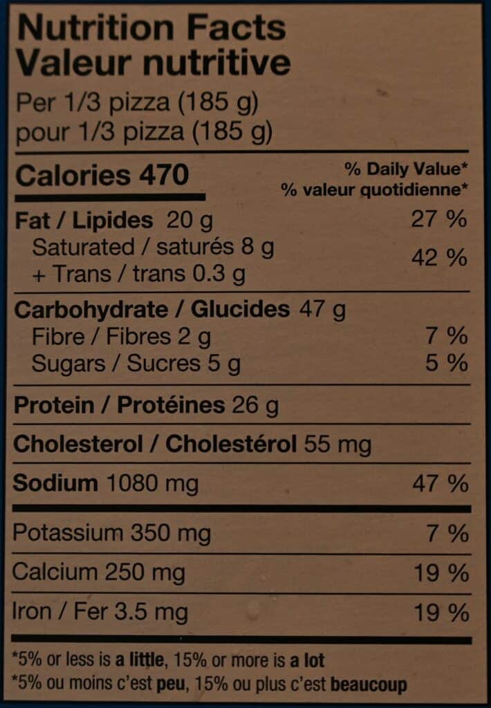 Costco Kirkland Signature Pepperoni Pizza Nutrition Facts